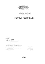 Practice Reports 'Prakses pārskats AS "DnB NORD Banka"', 1.