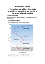 Summaries, Notes 'Procesi un parādības litosfērā, atmosfērā, hidrosfērā un biosfērā, to ģeogrāfisk', 1.