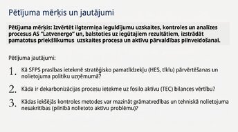 Presentations 'Ilgtermiņa ieguldījumu uzskaite, kontrole un to izmantošanas analīze uzņēmumā AS', 3.