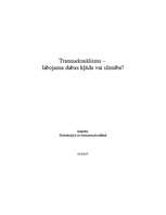 Research Papers 'Transseksuālisms – labojama dabas kļūda vai slimība?', 1.
