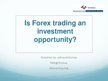 Research Papers 'Is Forex Trading an Investment Opportunity?', 34.