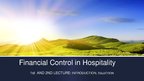 Presentations 'Financial Control in Hospitality', 1.