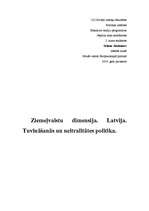 Research Papers 'Ziemeļvalstu dimensija. Latvija. Tuvināšanās un neitralitātes politika', 1.