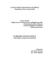 Research Papers 'Svarbumbu celšanas sporta vēsture Latvijā un pasaulē', 1.