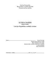 Research Papers 'Latvijas Republikas nodokļu sistēma', 1.