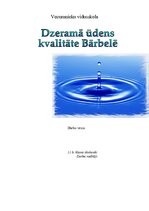 Research Papers 'Dzeramā ūdens kvalitāte Bārbelē', 1.