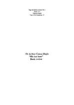 Essays 'Sir Arthur Conan Doyle “His last bow” book review', 1.