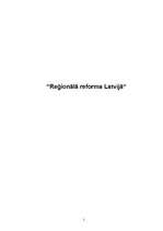 Research Papers 'Reģionālā reforma Latvijā', 1.