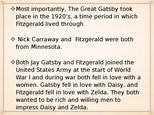 Presentations 'The Great Gatsby', 4.