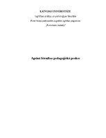 Practice Reports 'Agrīnās bērnības pedagoģiskā prakse', 1.
