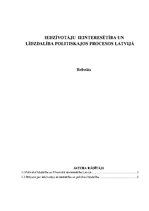 Research Papers 'Iedzīvotāju  ieinteresētība un līdzdalība politiskajos procesos Latvijā', 1.