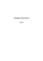 Essays 'Vērtības manā dzīvē', 1.