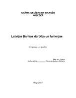 Research Papers 'Latvijas Bankas darbība un funkcija', 1.
