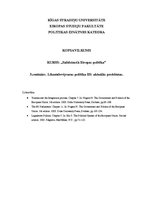 Summaries, Notes 'Likumdevējvaras politika EiropasSavienībā: aktuālās problēmas', 1.