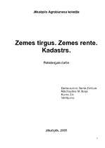 Research Papers 'Zemes tirgus. Zemes rente. Kadastrs', 1.