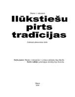 Research Papers 'Ilūkstiešu pirts tradīcijas', 1.