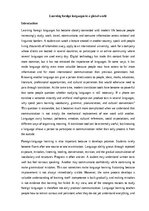 Essays 'Learning foreign languages in a global world', 1.