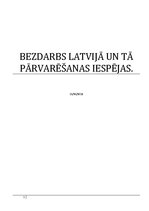 Research Papers 'Bezdarbs Latvijā un tā pārvarēšanas iespējas', 1.