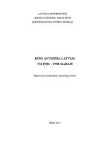 Research Papers 'Kino attīstība Latvijā no 1920.-1940.gadam', 1.