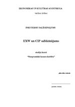 Summaries, Notes 'EXW un CIP inkotermu raksturojums un salīdzinājums', 1.