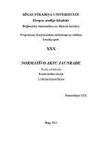 Summaries, Notes 'Normatīvo aktu jaunrade', 1.