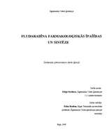 Research Papers 'Fludarabīna farmakoloģiskās īpašības un sintēze', 1.