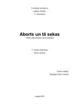 Research Papers 'Aborts un tā sekas', 1.