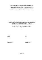 Research Papers 'Akciju sabiedrības "Latvijas valsts meži" peļņas analīze 2012.-2015.gadam', 1.