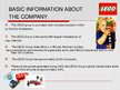 Presentations 'Marketing Analysis of the Lego Group', 2.