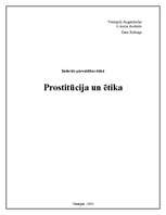 Summaries, Notes 'Prostitūcija un ētika', 1.