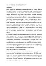 Essays 'The importance of digital literacy', 1.