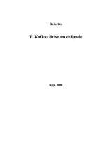 Research Papers 'F.Kafkas dzīve un daiļrade', 1.