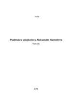 Research Papers 'Pludmales volejbolists Aleksandrs Samoilovs', 1.