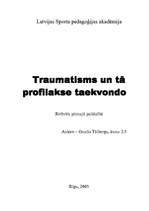Research Papers 'Traumatisms un tā profilakse taekvondo', 1.