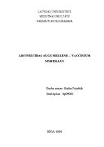 Research Papers 'Ārstniecības augs - mellene. Vaccinium Myrtillus', 1.