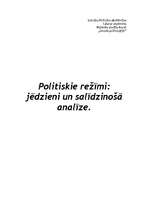 Research Papers 'Politiskie režīmi: jēdzieni un salīdzinošā analīze', 1.