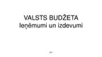 Presentations 'Valsts budžeta ieņēmumi un izdevumi', 1.