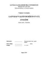 Research Papers 'Latvijas valsts budžets un tā analīze', 1.