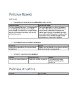 Summaries, Notes 'Politikas pamati - politikas objekts, subjekts, līdzekļi, struktūras tipi, polit', 3.