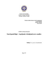 Research Papers 'Sastrēgumi Rīgā - iespējamie risinājumi un to analīze', 1.