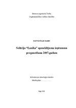 Research Papers 'Solārija "Lanika" ieņēmumu prognozēšana 2007.gadam', 1.