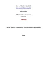 Research Papers 'Latvijas Republikas proklamēšana un pirmie tiesību akti Latvijas Republikā', 1.