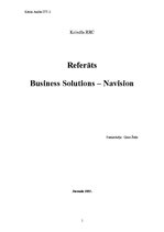 Research Papers 'Business Solutions - Navision', 1.