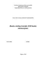 Research Papers 'Banku sistēma Latvijā. A/S "SEB banka" raksturojums', 1.
