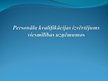 Presentations 'Personāla kvalifikācijas izvērtējums viesmīlības uzņēmumos', 1.