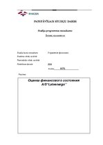 Research Papers 'Оценка финансового состояния AS "Latvenergo"', 1.