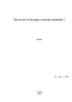 Essays 'Kad un kā Latvija ieguva valstisko neatkarību', 1.