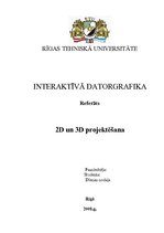 Research Papers '2D un 3D projektēšana', 1.