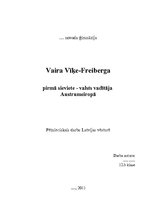 Research Papers 'Vaira Vīķe-Freiberga - pirmā sieviete - valsts vadītāja Austrumeiropā', 1.