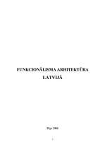 Research Papers 'Funkcionālisma arhitektūra Latvijā', 1.